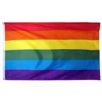 Nava 5ft x 3ft Grande Poliéster Colocación ARCOIRIS GAY LESBIANA BANDERA LGBT ORGULLO Parade Paz